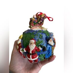 Vintage 2001 Christopher Radko Santas Around The World Resin Christmas‎ Ornament